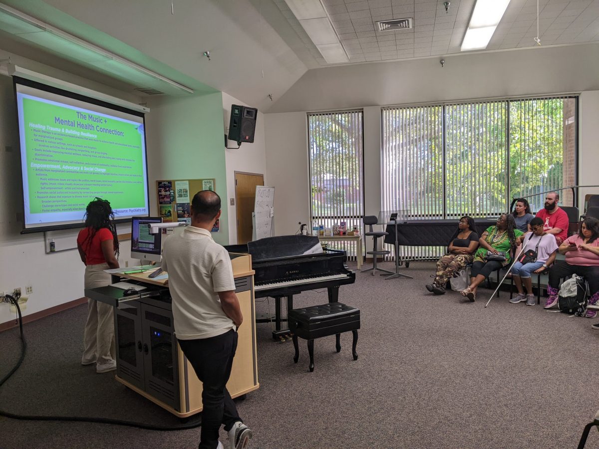 The mental health team at Cosumnes River College held a workshop on Sept. 11 discussing the relationship between music and mental health. Music can help with trauma, social change, self-reflection and emotions.