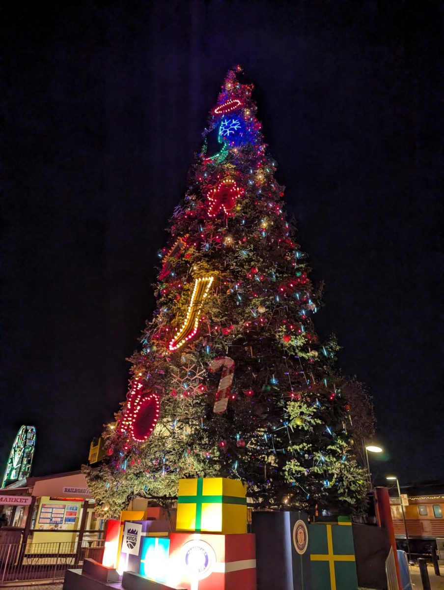 The big Christmas tree in Old Sacramento Waterfront sits fully decorated on Dec. 15. Local holiday activities can be found in numerous surrounding areas from ice skating to viewing festive lights.